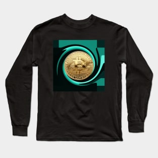 Bitcoin Gold Cryptocurrency Digital Assets Long Sleeve T-Shirt